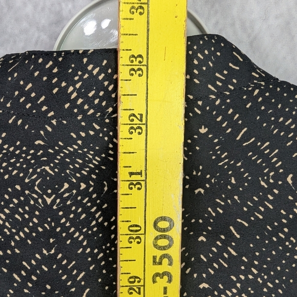 Lauren Ralph Lauren 2x Black And Tan Blouse V-neck No Collar - Picture 10 of 12